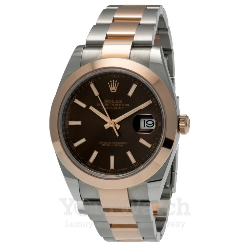 Rolex Datejust Everose Gold Two Tone Bracelet 41mm Men's Watch 126301-0001 sold by Your Watch
