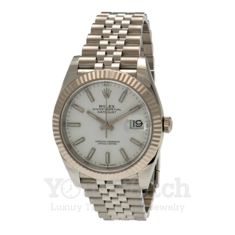 Rolex Datejust Stainless Steel Bracelet White Dial 41mm Men's Watch 126334-0010 sold by Your Watch