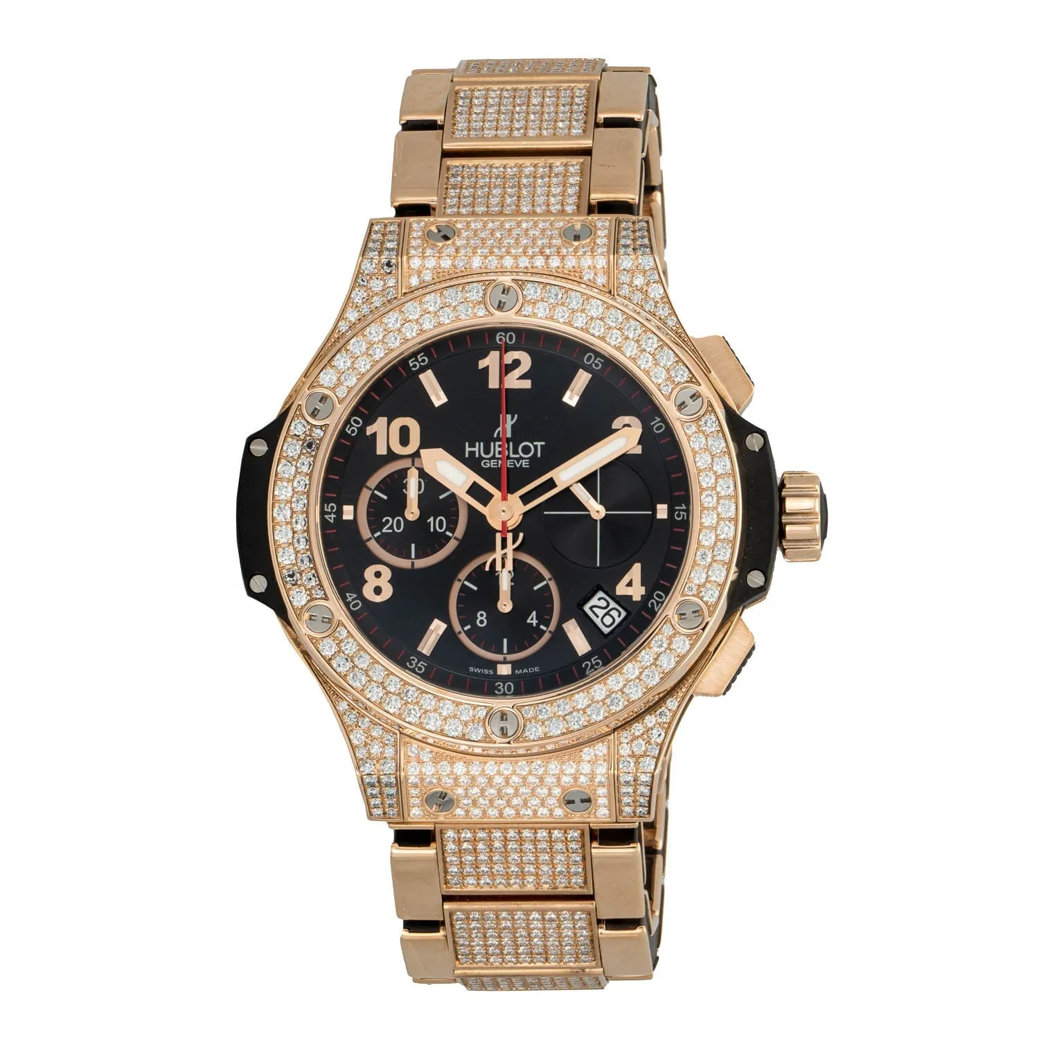 Hublot Big Bang Rose Gold With Pave Diamond 41mm Men's Watch 341.PX.1223.PX.2704 sold by Your Watch