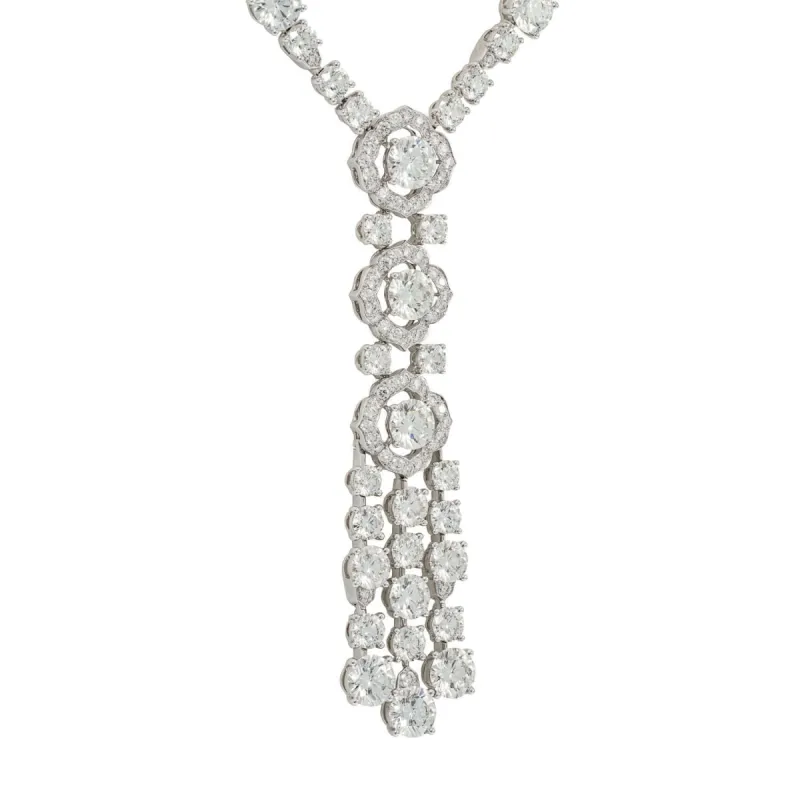 Graff White Gold Diamond Drop Necklace TDW 42.56cts sold by Your Watch