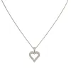 Graff White Round Diamond Heart Shape Silhouette Pendant on Chain sold by Your Watch