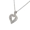 Graff White Round Diamond Heart Shape Silhouette Pendant on Chain sold by Your Watch