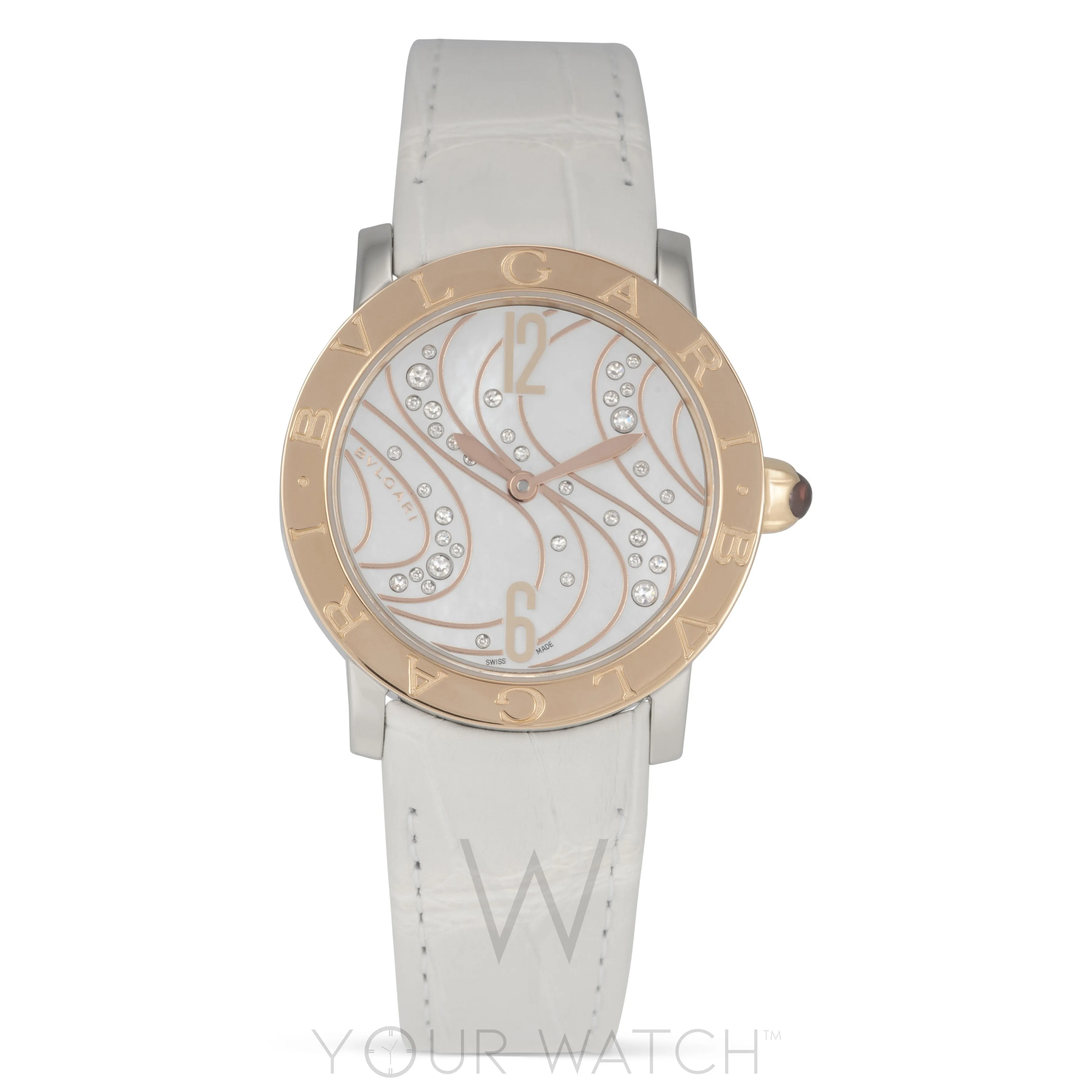 Bvlgari White Mother of Pearl with Diamonds Automatic Ladies' Watch 102027 sold by Your Watch
