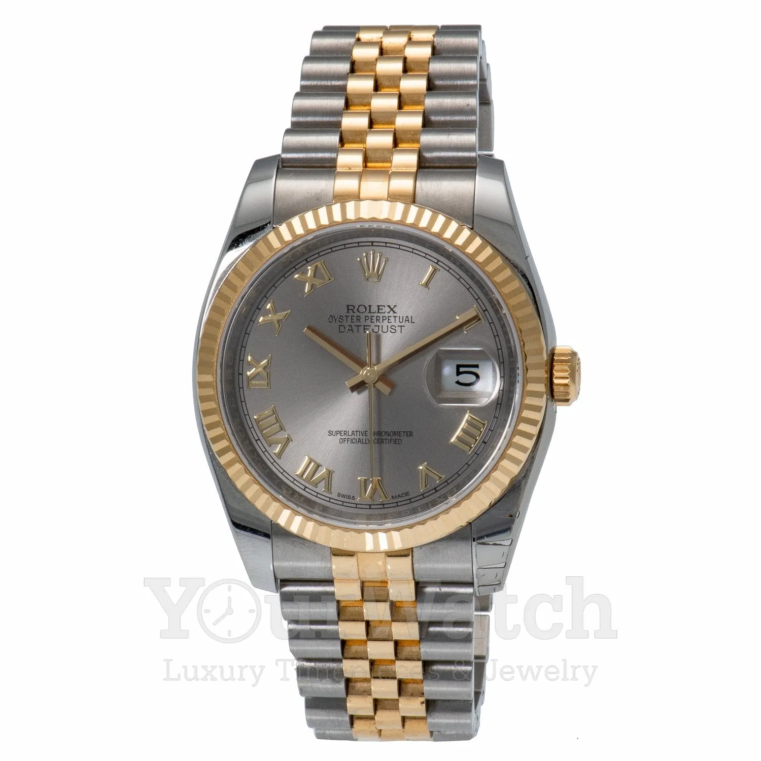 Rolex Datejust Two Tone Bracelet 36mm Ladies Watch 16233-GRYRJ sold by Your Watch
