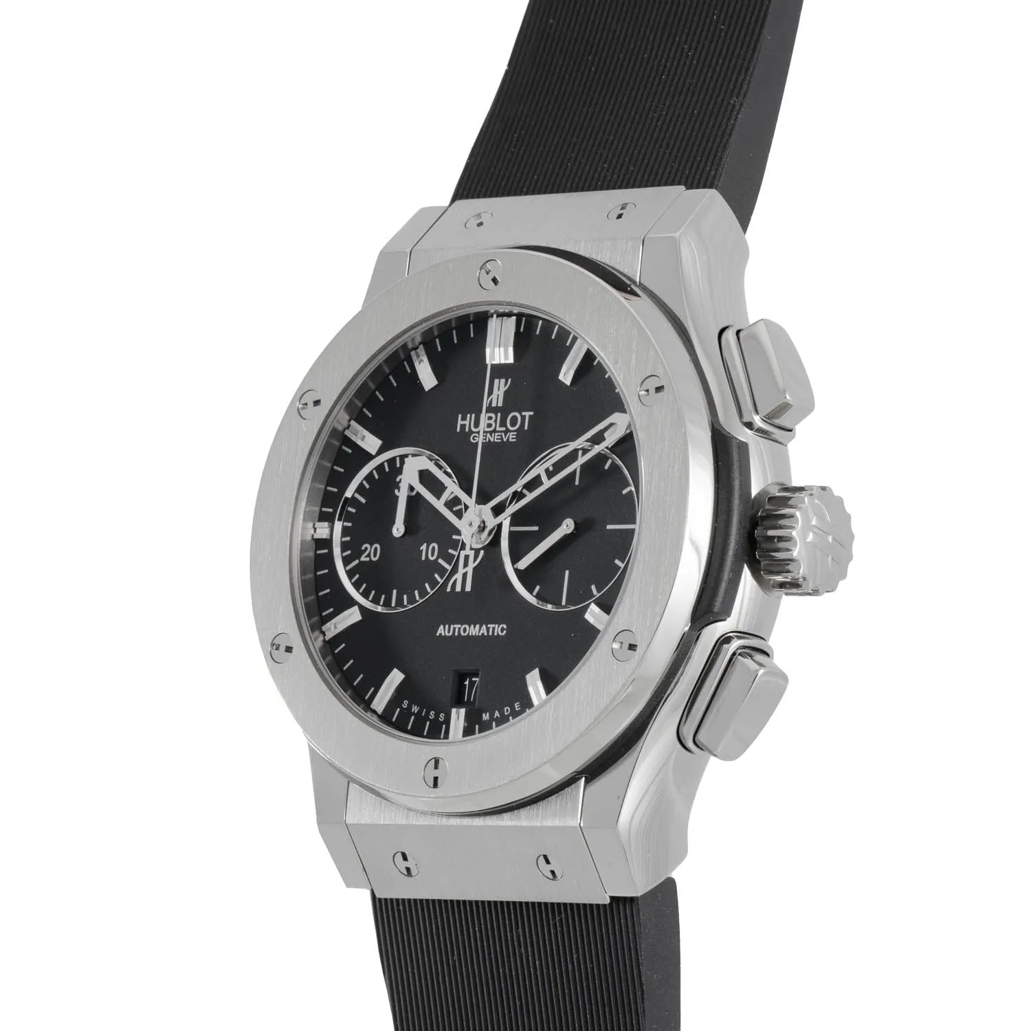 Hublot Classic Fusion Chronograph Black Dial, Titanium & Rubber 45mm 521.NX.1170.RX sold by Your Watch product image thumbnail 2