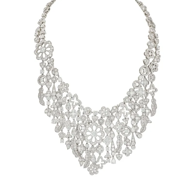 Graff White Gold Bohemia Necklace with White Round and Pear Shape Diamonds sold by Your Watch