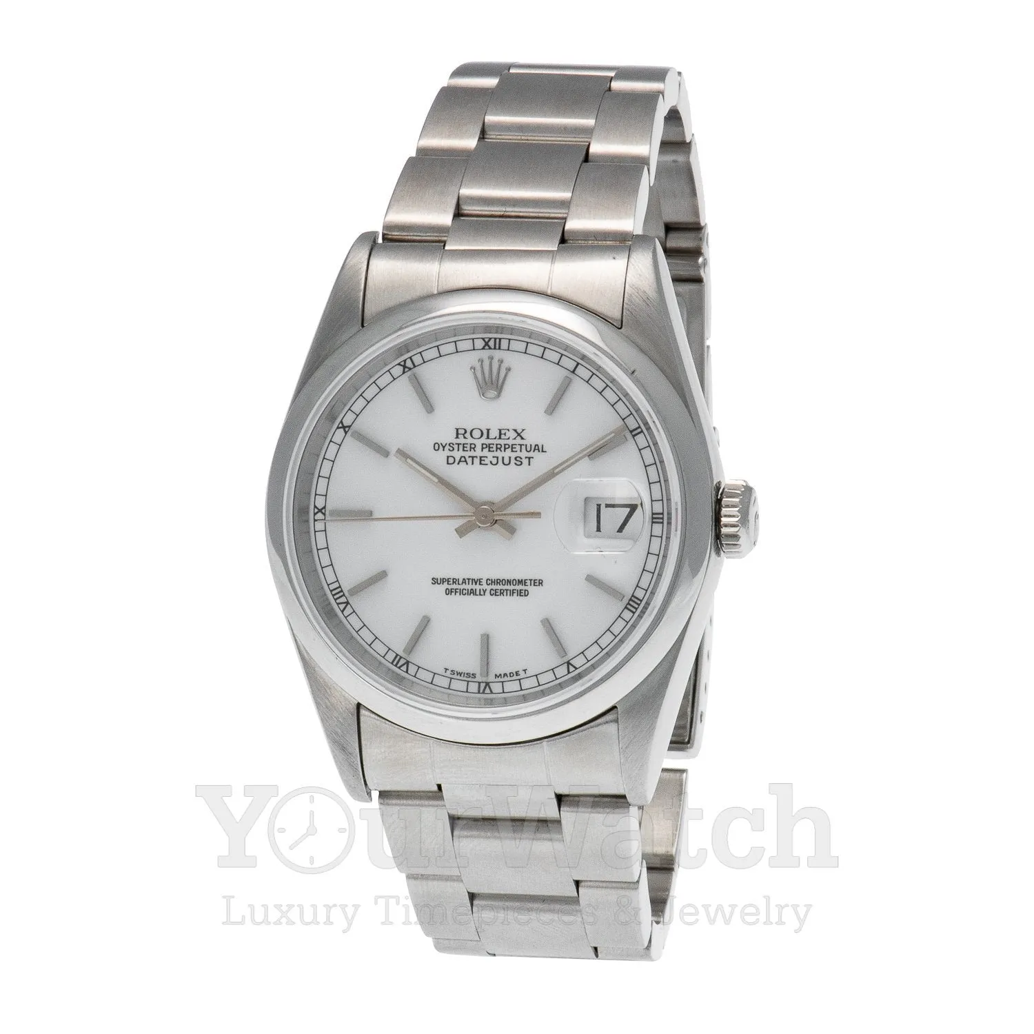 Rolex Datejust Stainless Steel White Dial 36mm Watch - Pre Owned 116200-72600 sold by Your Watch