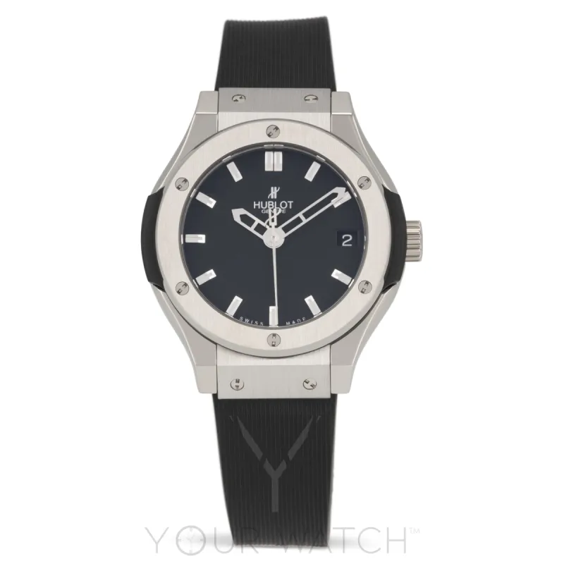Hublot Classic Fusion Quartz Titanium 33mm Black Dial Ladies' Watch 581.NX.1170.RX sold by Your Watch