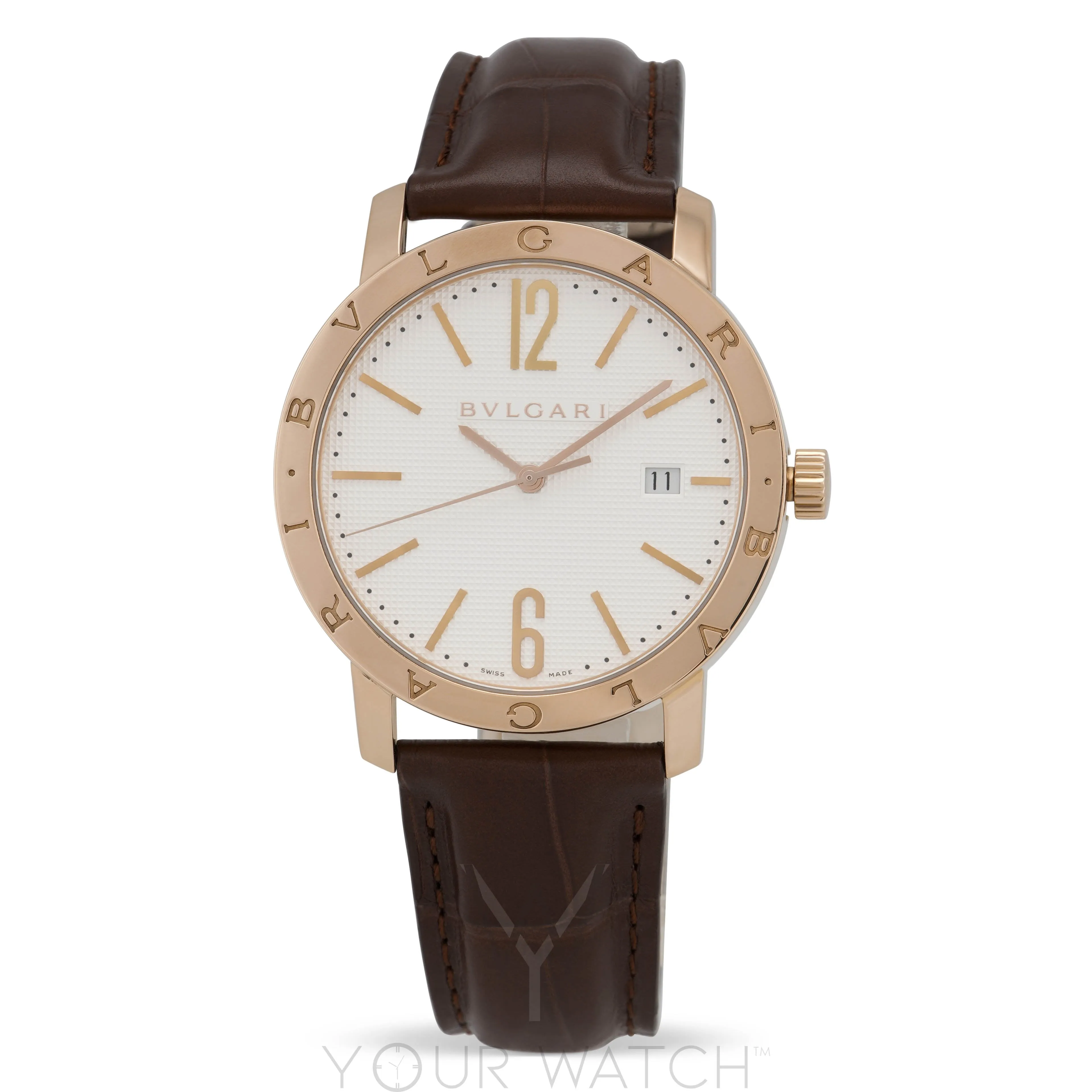 Bvlgari White Dial 18 Carat Pink Gold Men's Watch 101965 sold by Your Watch