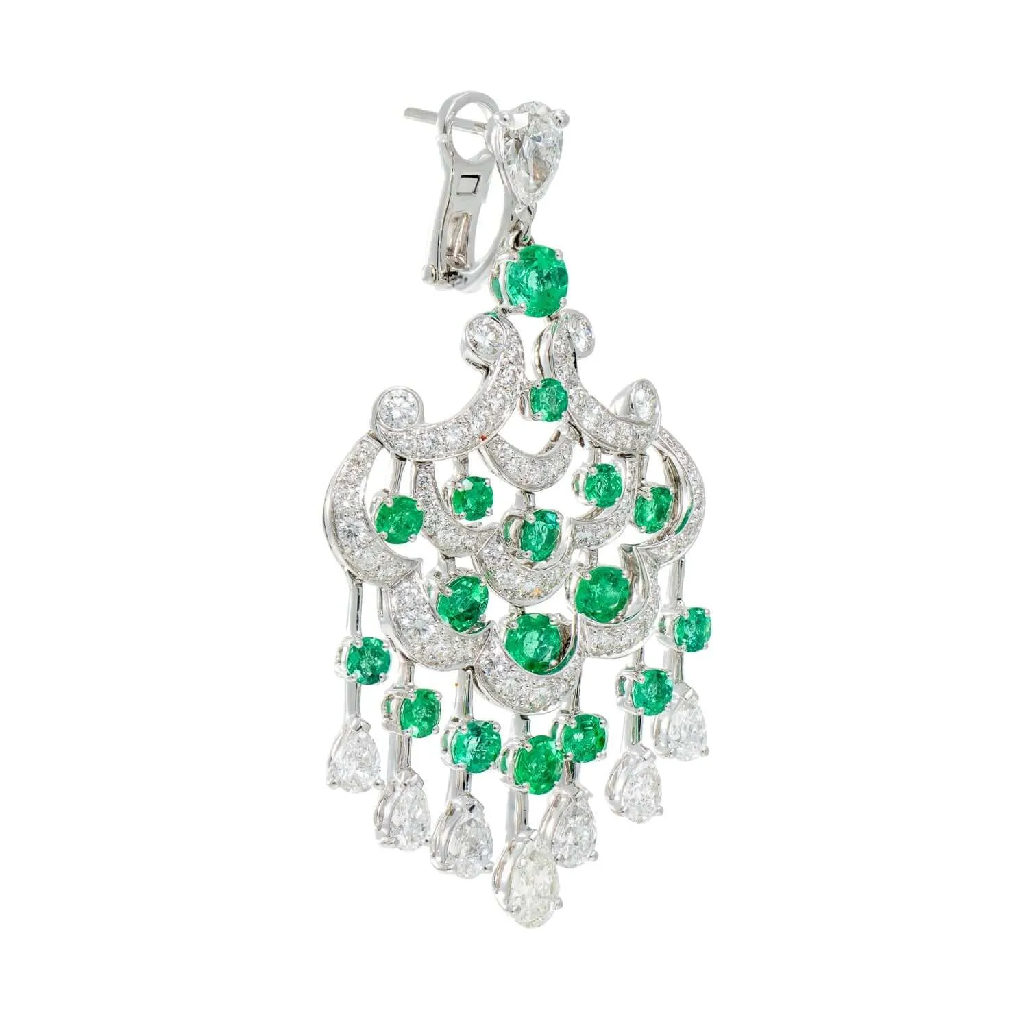 Graff Emerald and Diamond Chandelier Earrings sold by Your Watch product image thumbnail 5