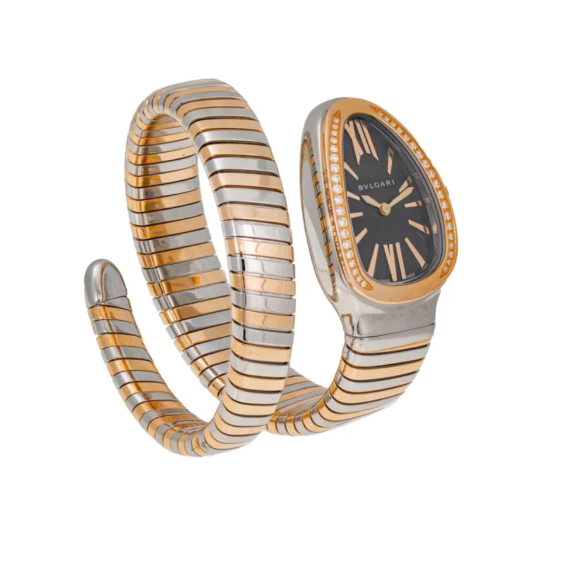 BVLGARI Serpenti Tubogas Rose Gold, Stainless Steel & Diamond Single Twist Watch 102098 sold by Your Watch