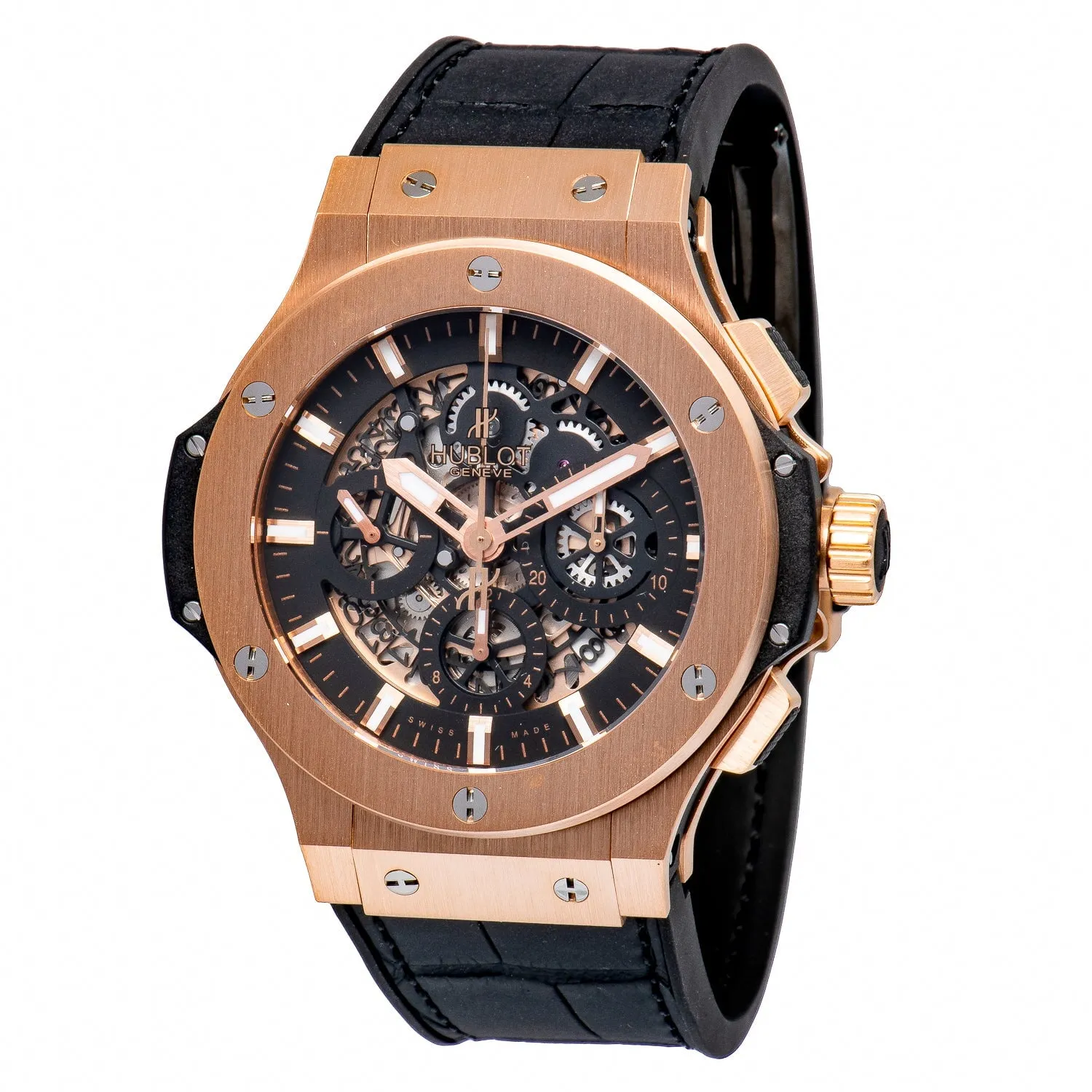 Hublot Big Bang Aero Bang Gold 44mm Black Rubber Men's Watch 311.PX.1180.GR sold by Your Watch