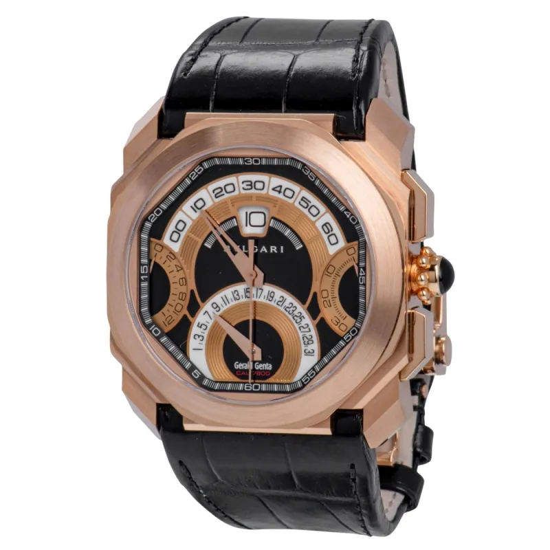 Bvlgari Octo 18k Pink Gold Quadri Retro 43mm Men's Watch 101837 sold by Your Watch