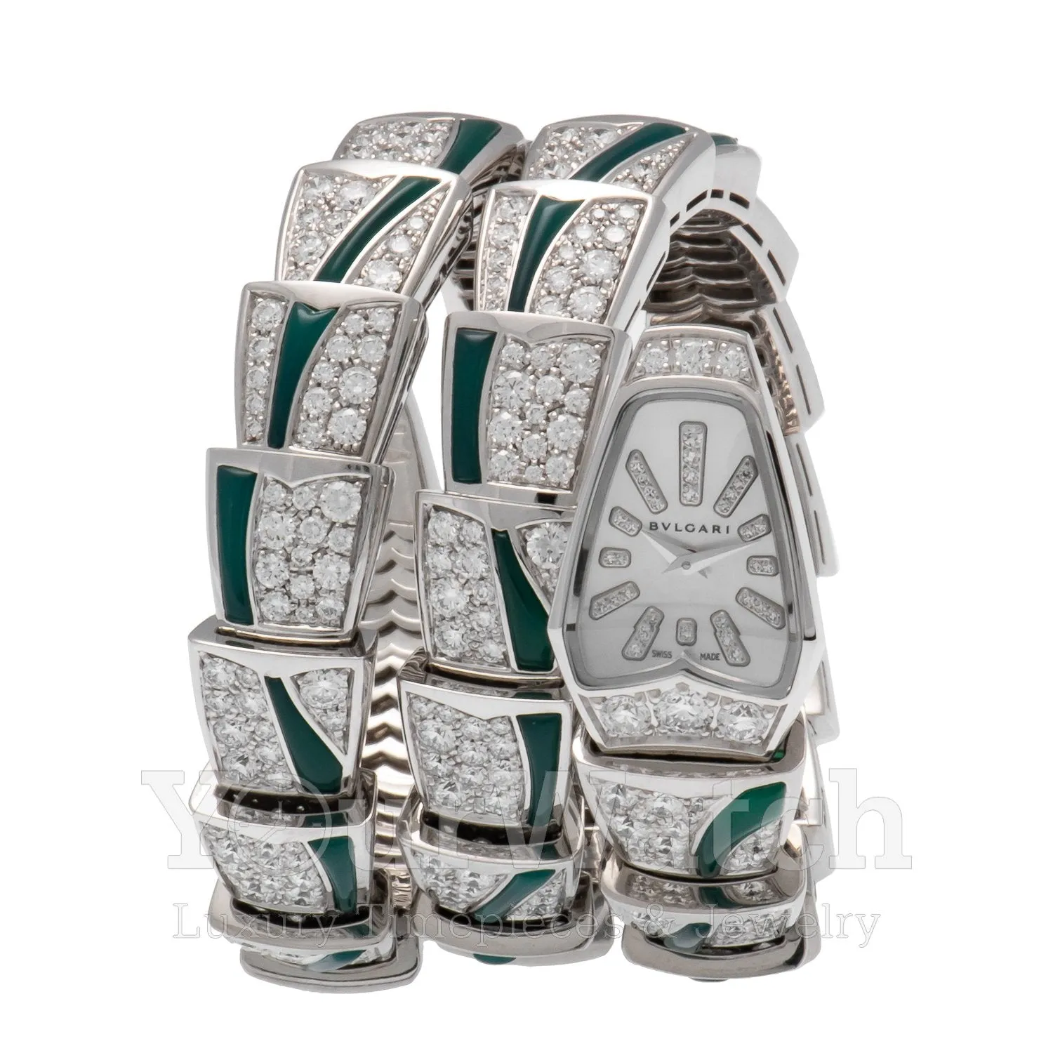 Bvlgari Serpenti 18 Carat White Gold Diamond 26mm Ladies' Watch 102047 sold by Your Watch