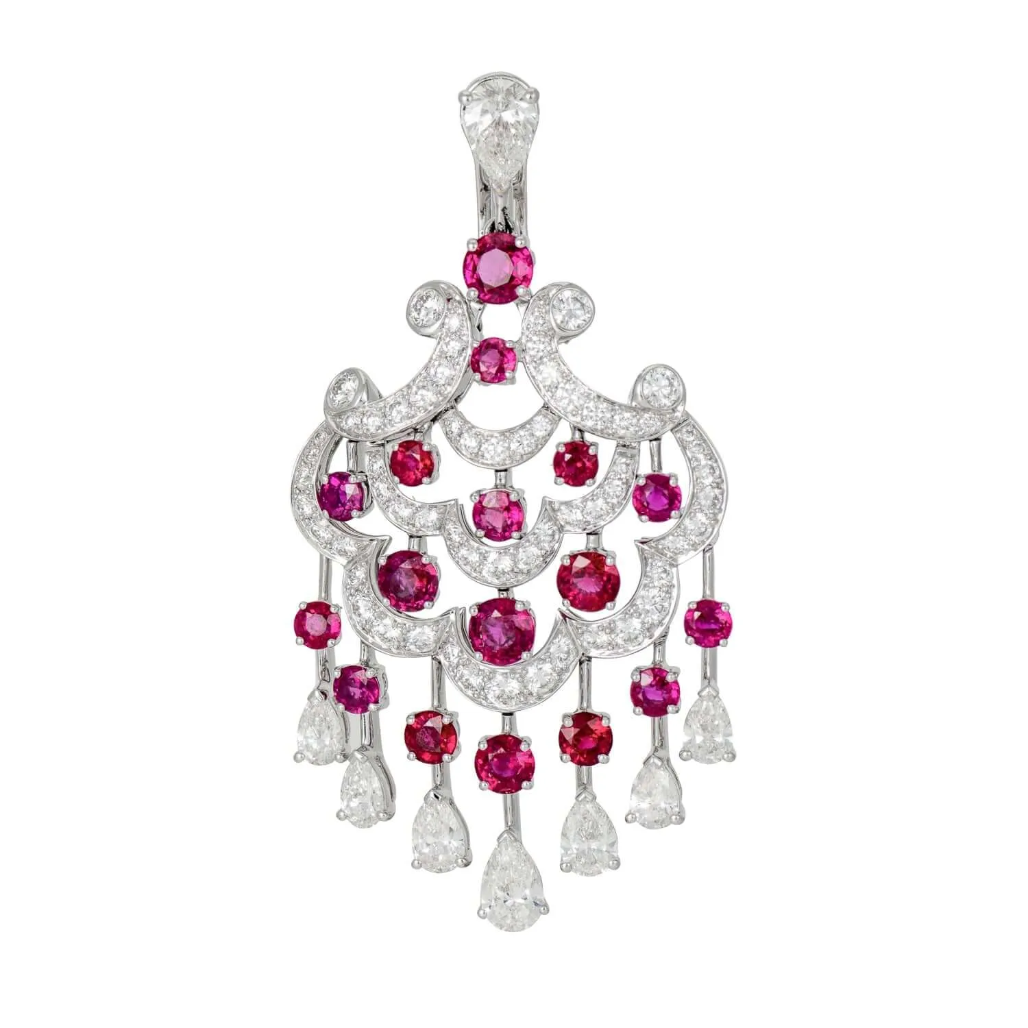 Graff Ruby and Diamond Chandelier Earrings sold by Your Watch product image thumbnail 3
