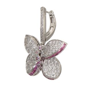 Graff Baby Princess Butterfly Earrings With Diamonds And Pink And Purple Sapphires sold by Your Watch