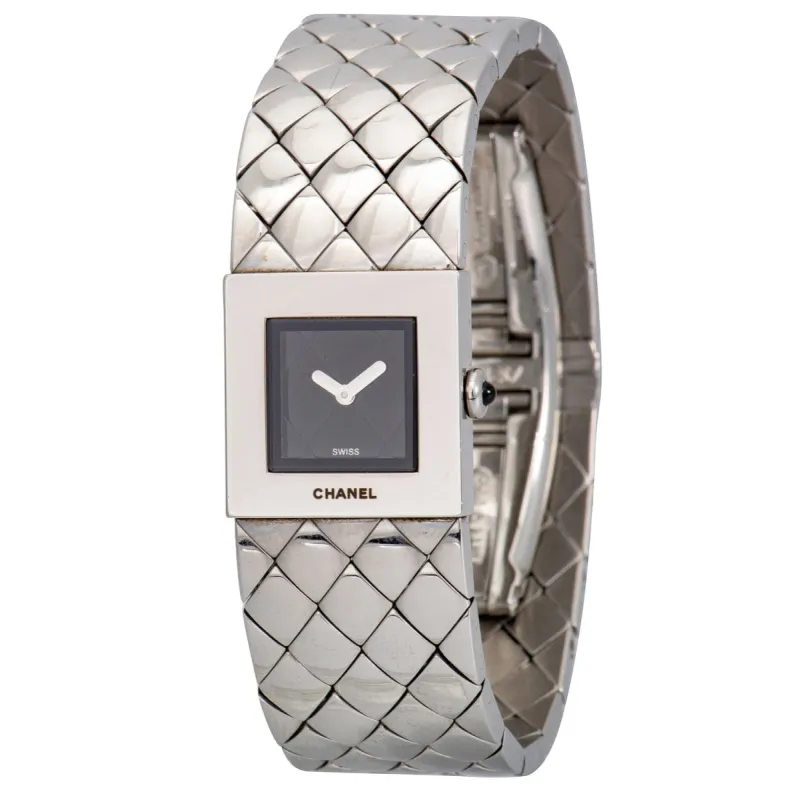 Chanel Silver Matelasse Quilted Acier Ladies' Watch H0009 made by Chanel