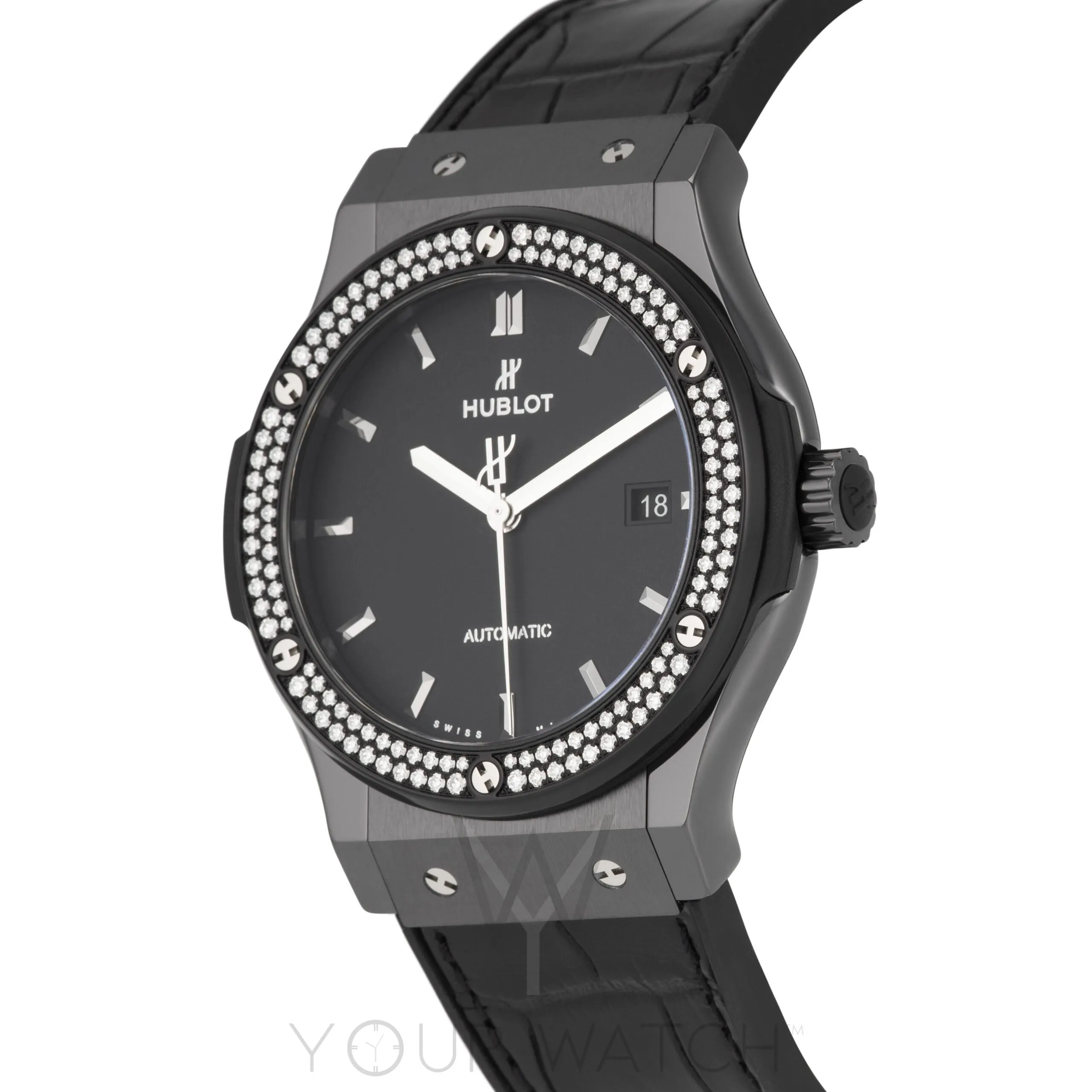 Hublot Classic Fusion Automatic Ceramic Diamond Bezel Black Dial Men's Watch 542.CM.1171.LR.1104 sold by Your Watch product image thumbnail 2