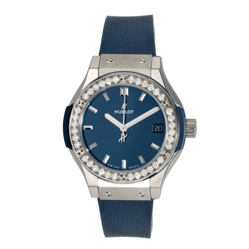 Classic Fusion Titanium Quartz Diamond Blue Dial Ladies' Watch 581.NX.7170.RX.1104 sold by Your Watch