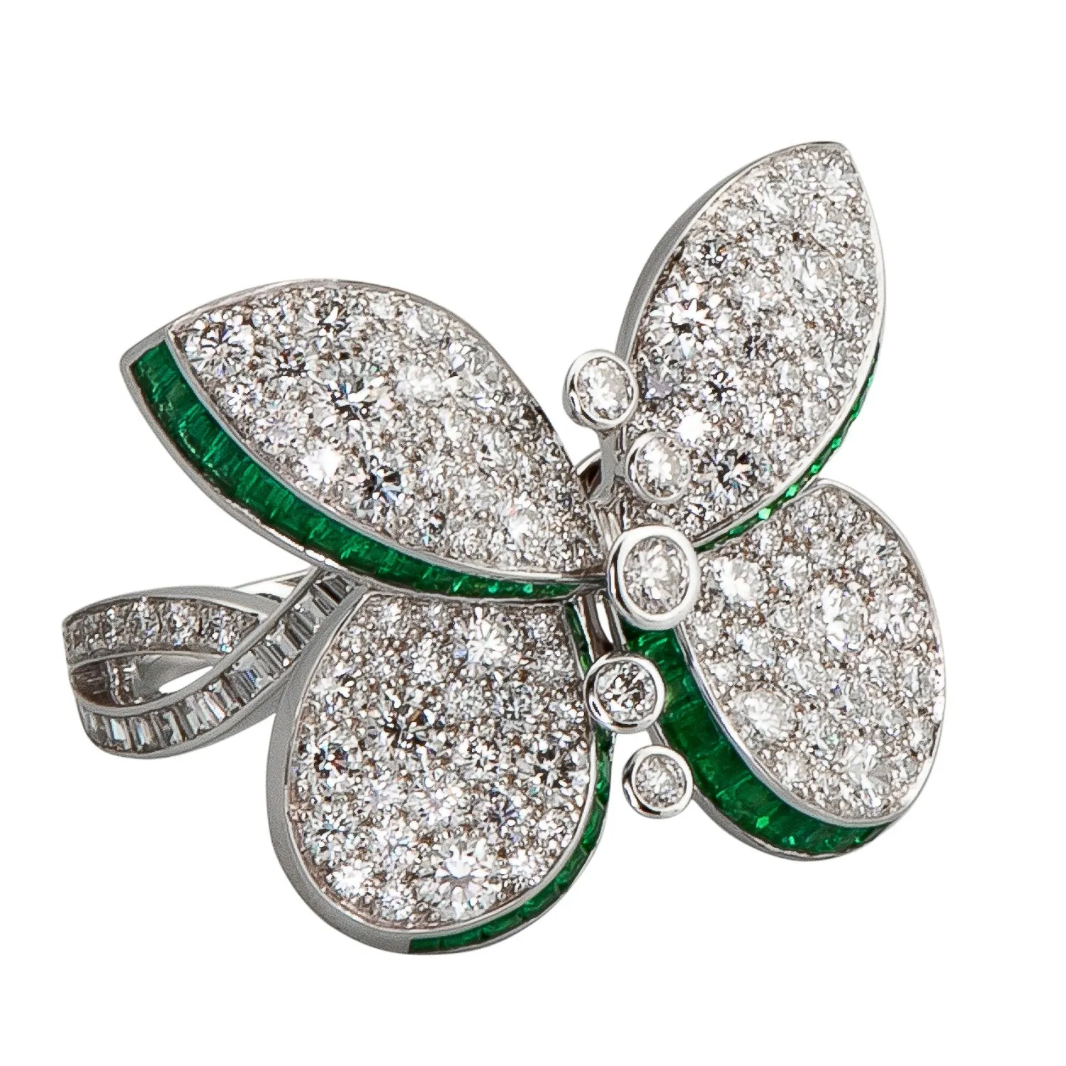 Graff Princess Butterfly Ring with Emeralds And Diamonds sold by Your Watch product image thumbnail 4