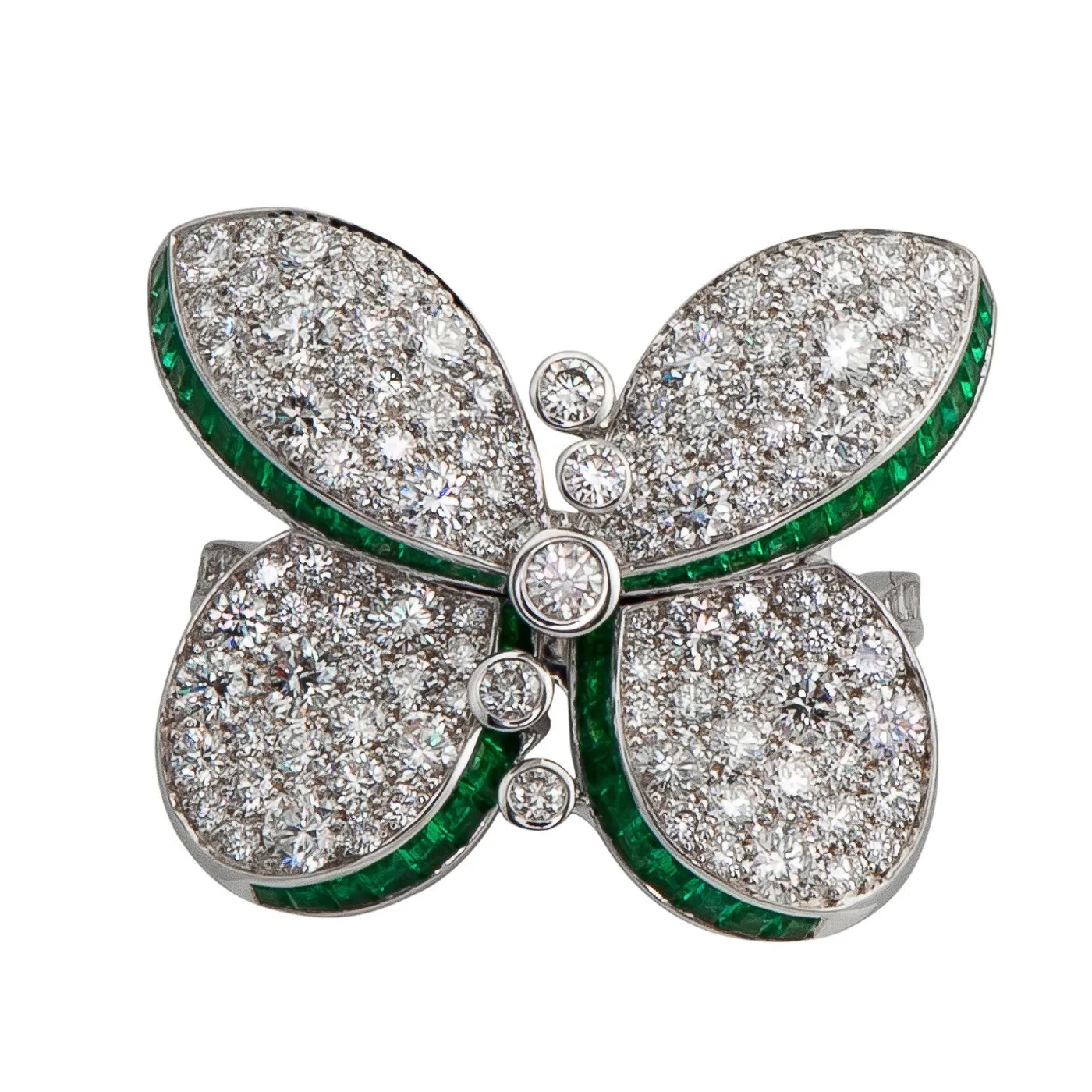 Graff Princess Butterfly Ring with Emeralds And Diamonds sold by Your Watch