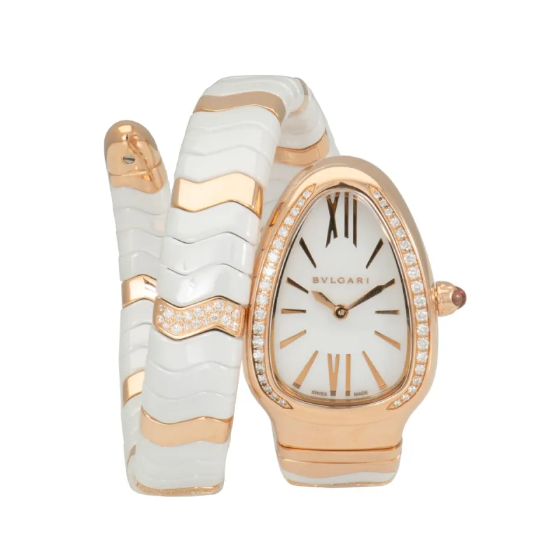 Bvlgari Serpenti Spiga White Lacquered Dial Quartz Ladies' Watch 102202 sold by Your Watch