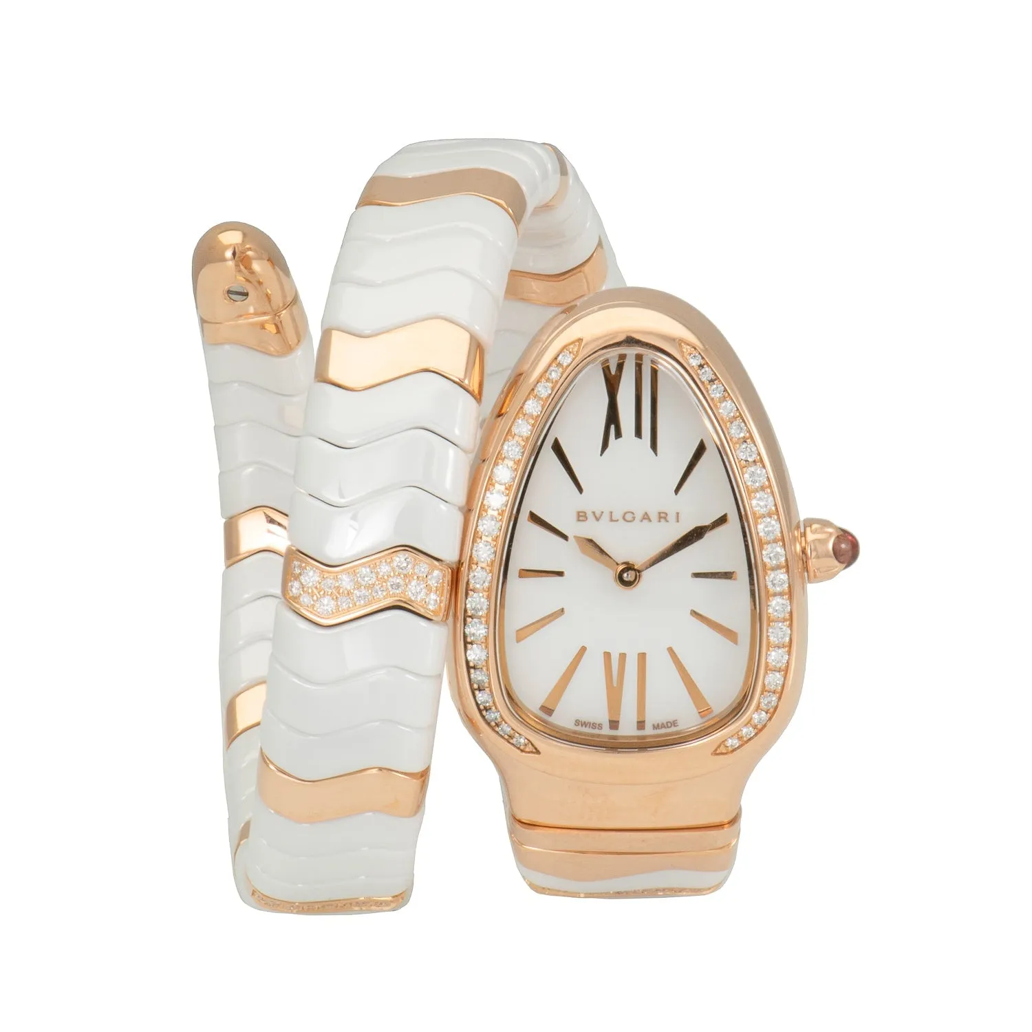 Bvlgari Serpenti Spiga White Lacquered Dial Quartz Ladies' Watch 102202 sold by Your Watch