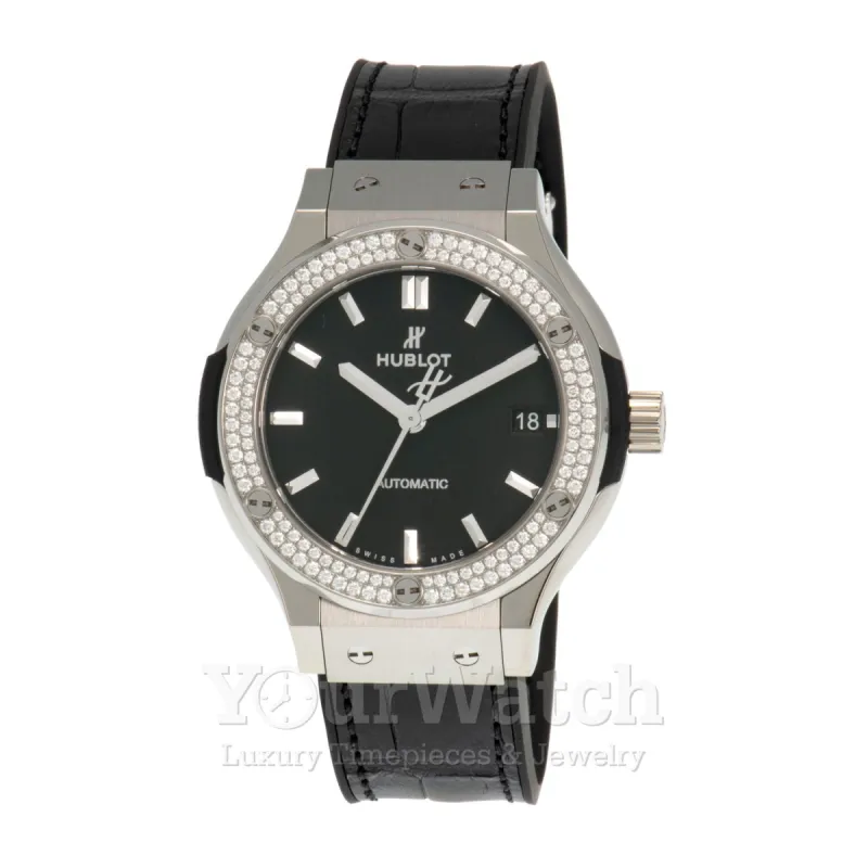 Hublot Classic Fusion Matte Black Dial Automatic Men's Diamond Watch 565.NX.1171.LR.1104 sold by Your Watch