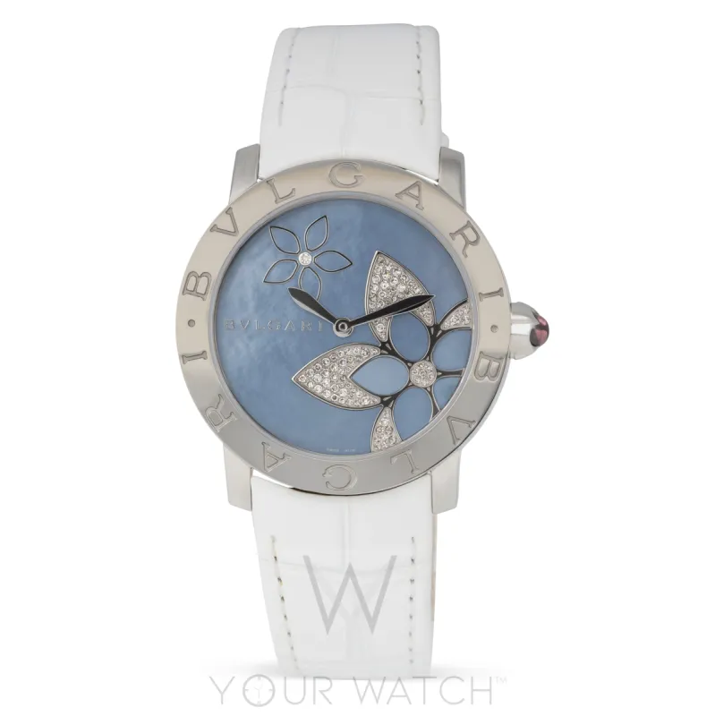 Bvlgari Blue Mother Of Pearl Flower Design Ladies' Watch 101897 sold by Your Watch