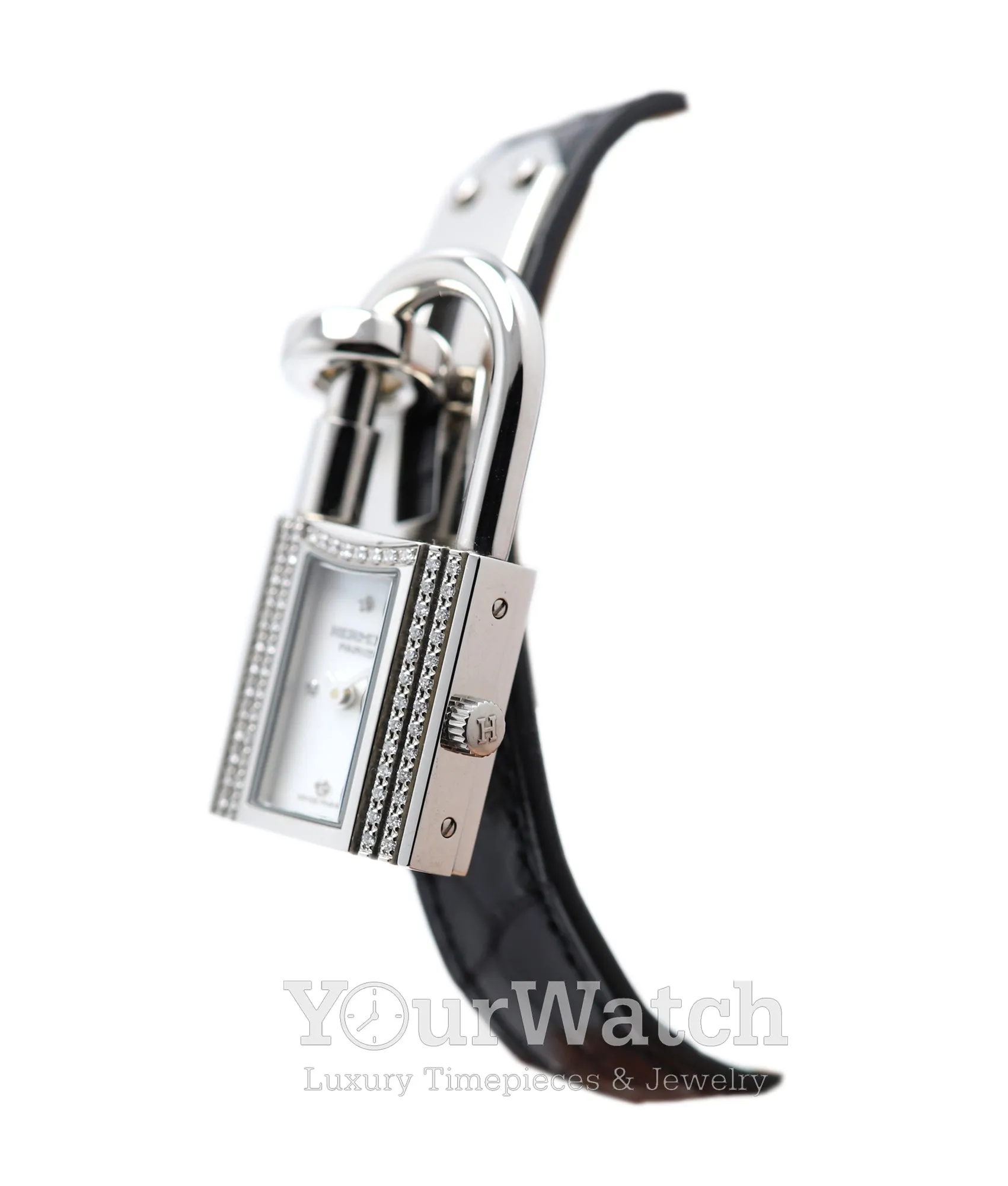 Hermès Stainless Steel Kelly Diamonds Lock Watch Ke1.230 sold by Your Watch product image thumbnail 2