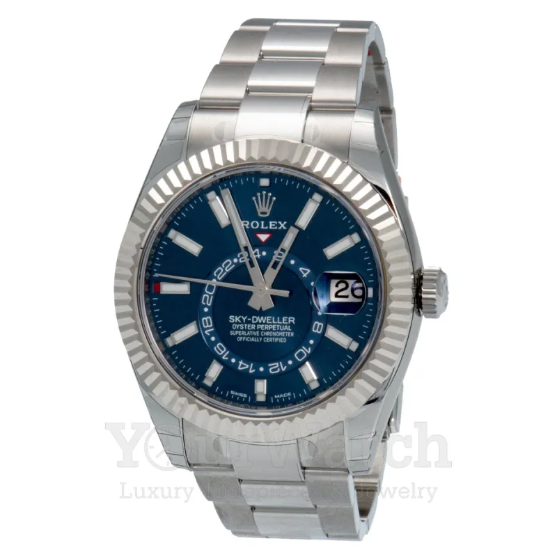 Rolex Sky Dweller White Gold Stainless Steel Blue Dial 42mm Men's Watch 326934BLSO sold by Your Watch