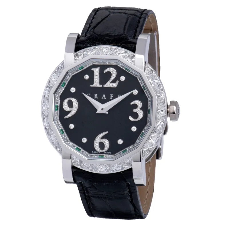 Graff Ladies' White Gold 38mm Diamond Case GS38WGDMPBL sold by Your Watch