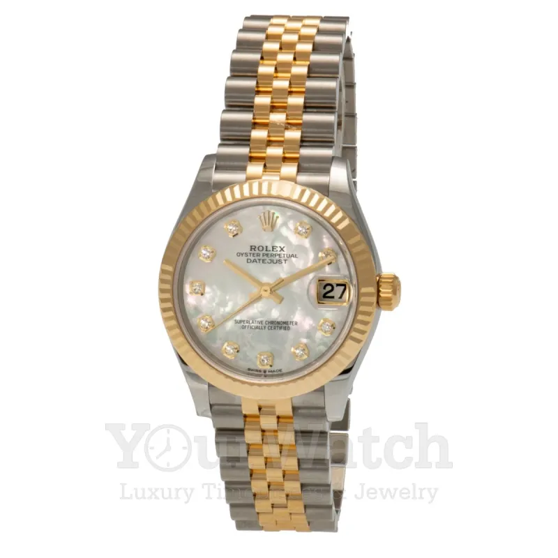 Rolex Datejust Two Tone Bracelet Mother of Pearl Dial 31mm Ladies' Watch 16233-GRYRJ made by Rolex