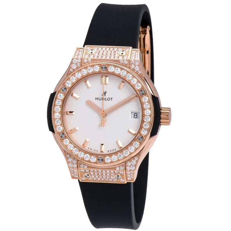 Hublot Classic Fusion 33mm Ladies Watch with Diamonds 581.OX.2611.RX.1704 sold by Your Watch