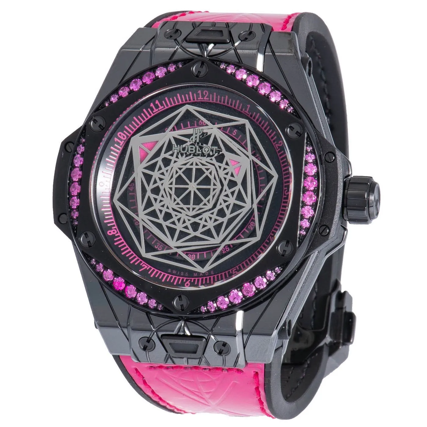 Hublot Big Bang Sang Bleu All Black Pink 39mm Ladies' Watch 465.CS.1119.VR.1233.MXM18 sold by Your Watch