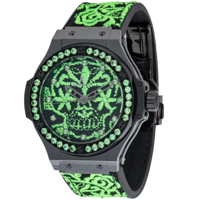 Hublot Big Bang Broderie Sugar Skull Fluo Malachite Green 41mm Unisex Watch 343.CG.6590.NR.1222 sold by Your Watch