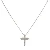 Graff Small White Round Diamond Cross Pendant On a Chain sold by Your Watch