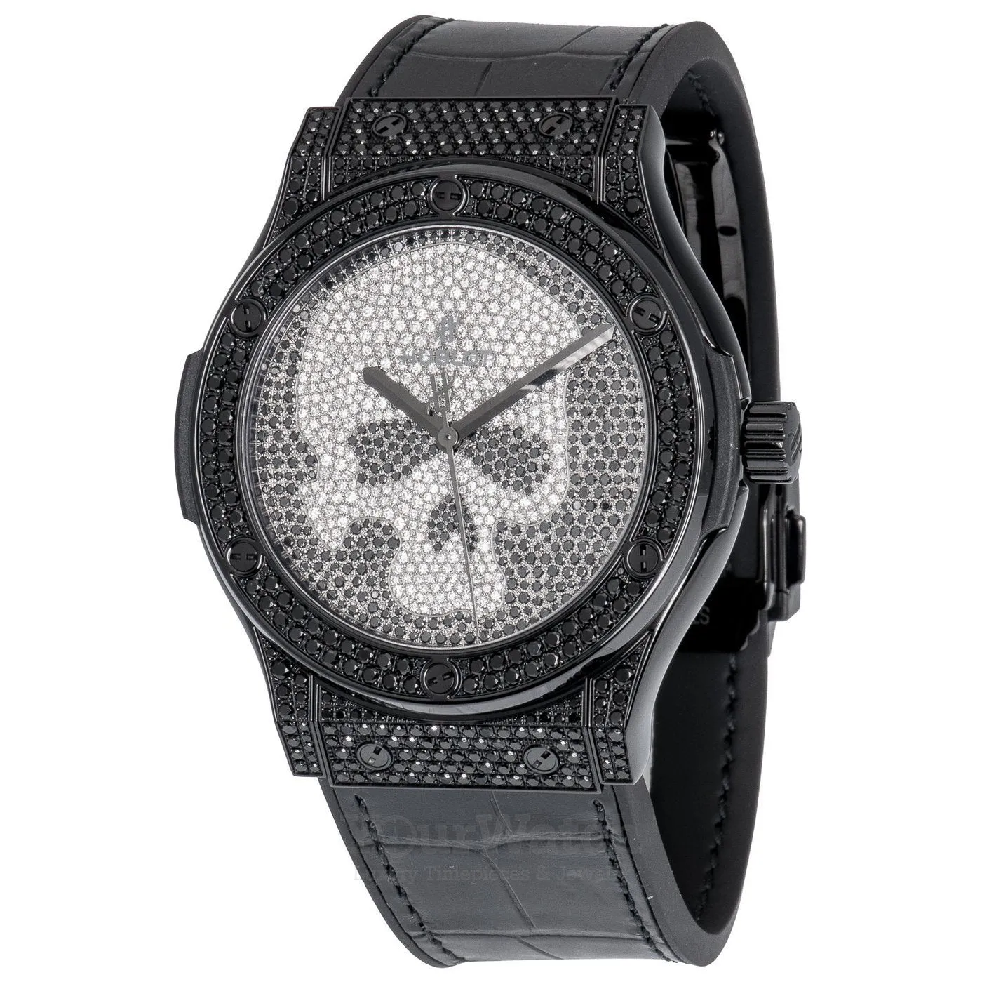Hublot Classic Fusion Black Skull Full Pave 45mm Men's Watch 511.ND.9100.LR.1700.SKULL sold by Your Watch
