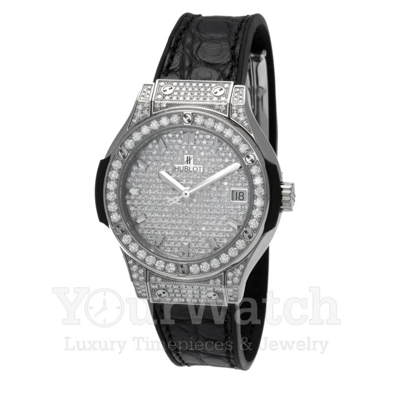 Hublot Classic Fusion Quartz Full Diamond Case 33mm Ladies' Watch 581.NX.9010.LR.1704 sold by Your Watch