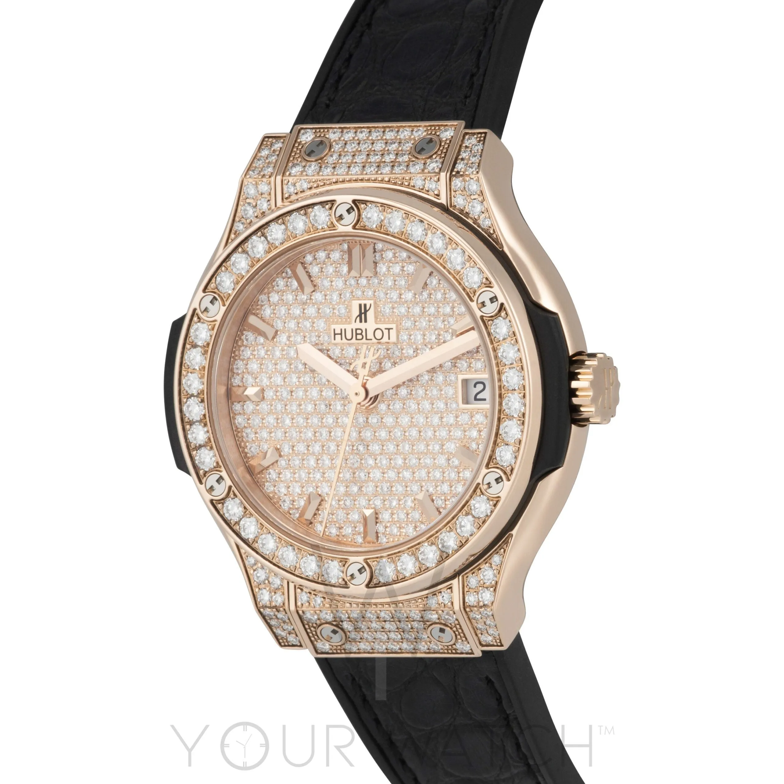Hublot Classic Fusion Quartz 18kt Rose Gold Diamond 33mm Ladies' Watch 581.OX.9010.LR.1704 sold by Your Watch product image thumbnail 2