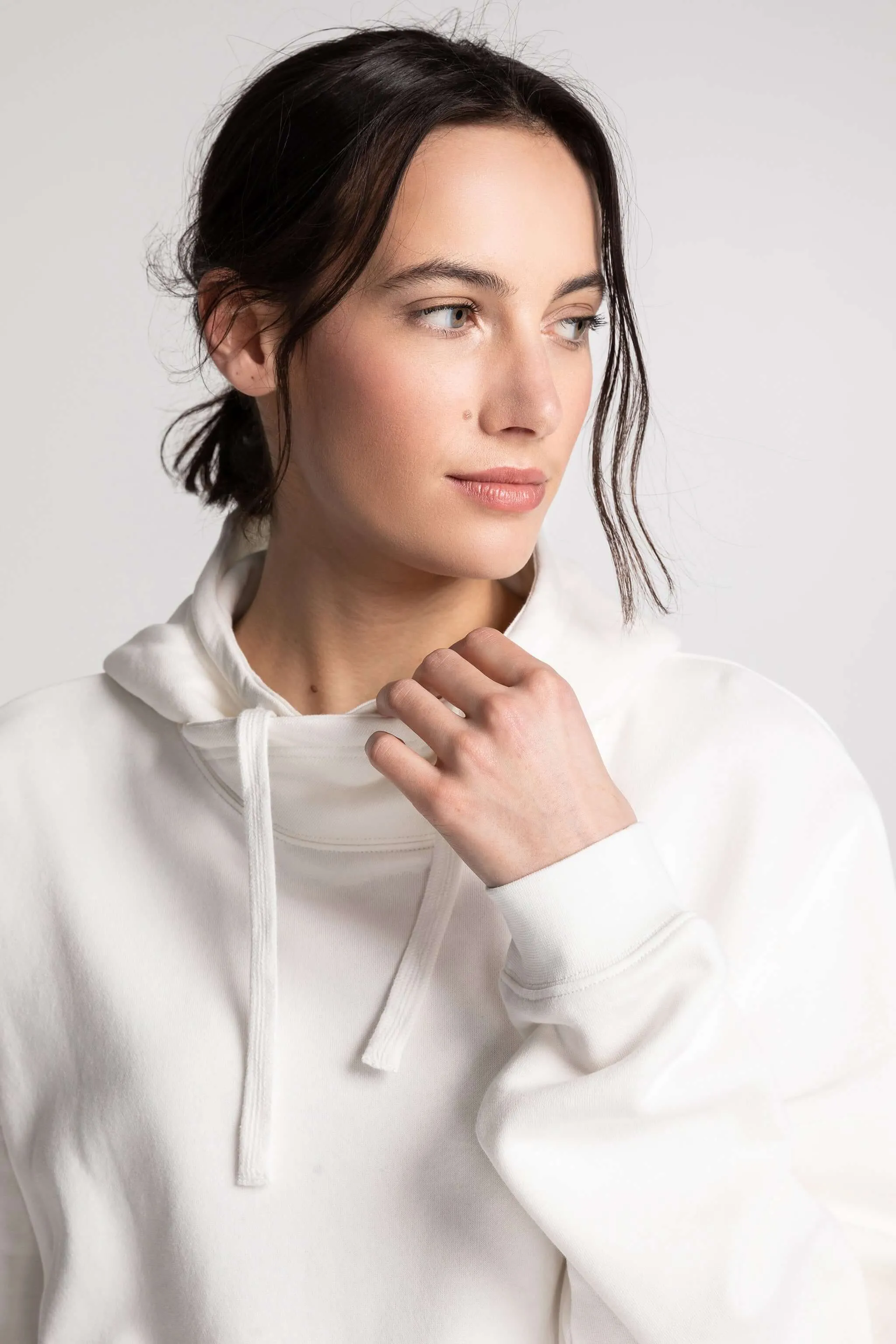 Hoodie long col croisé uni sold by Au Coton product image thumbnail 5