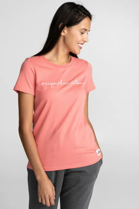 T-shirt en jersey broderie Calligraphie* sold by Au Coton