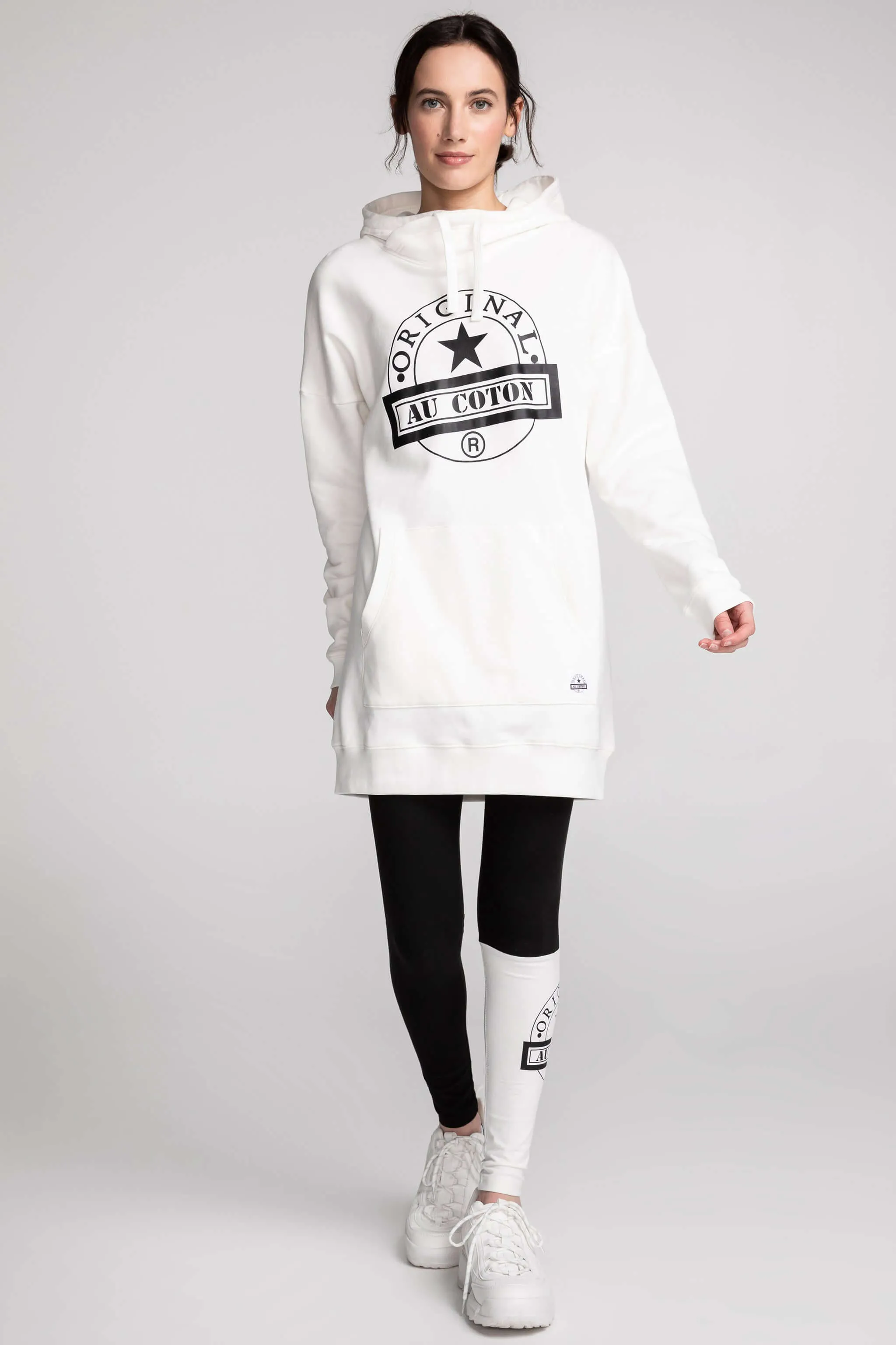 Hoodie long col croisé Original sold by Au Coton