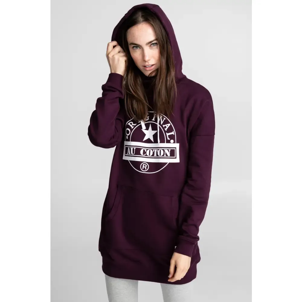 Hoodie long uni sold by Au Coton