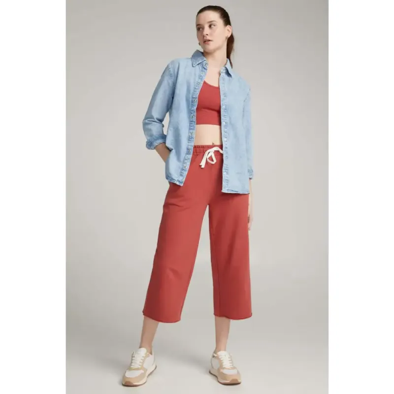 Pantalon ample 7/8 envers ratiné sold by Au Coton