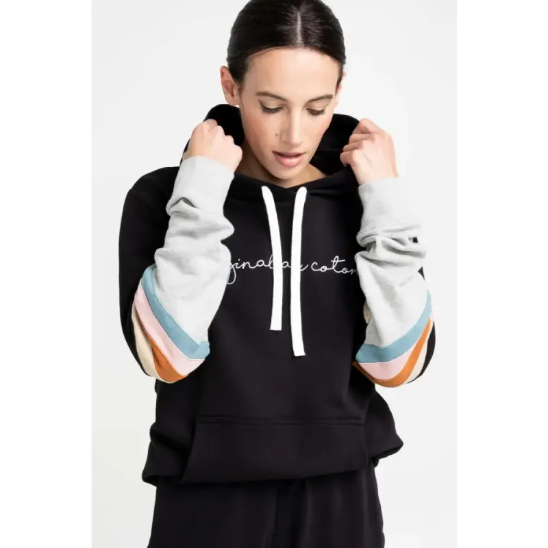 Hoodie unisexe bandes colorées sold by Au Coton