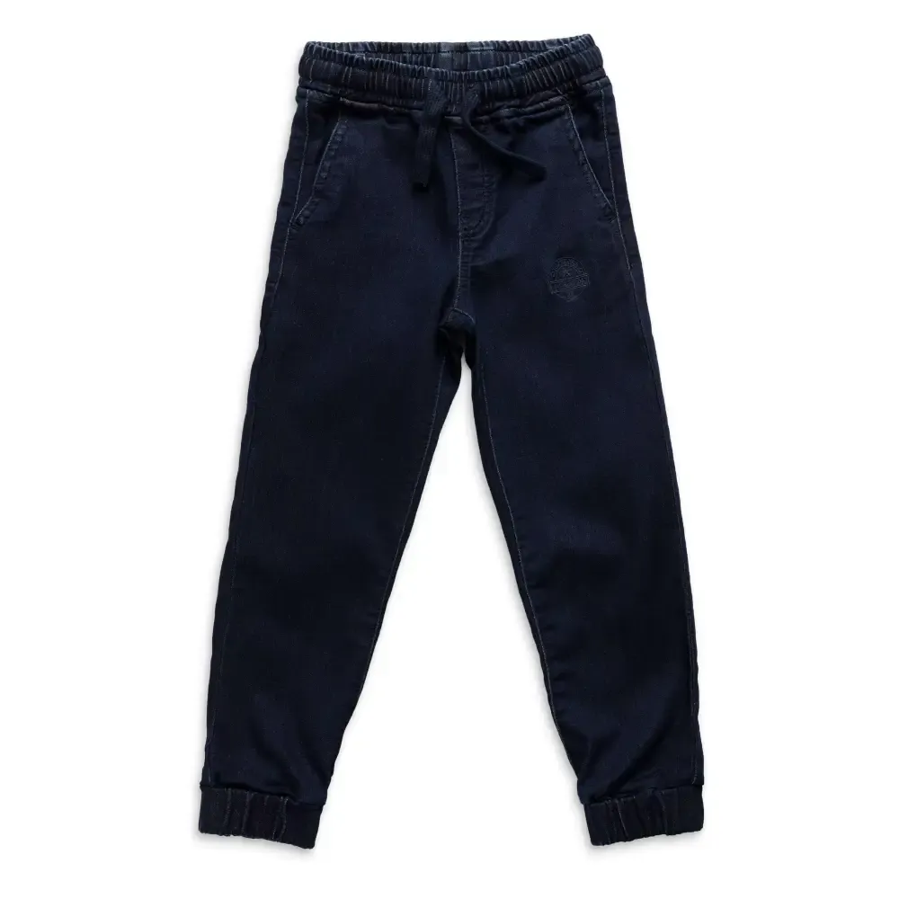 Jogger unisexe denim envers ratiné pour enfant sold by Au Coton product image thumbnail 4