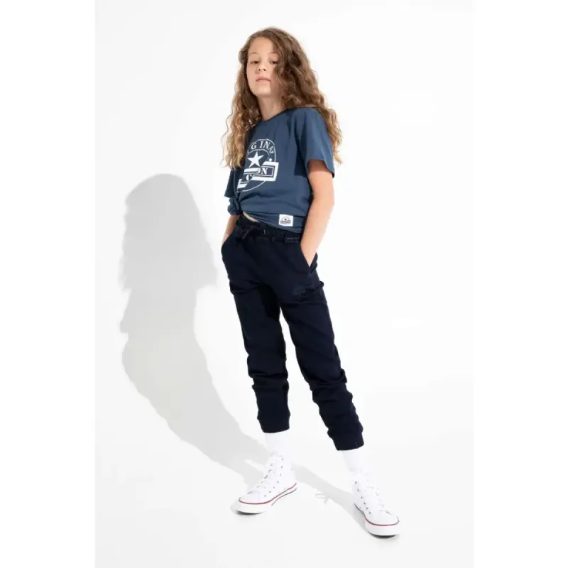 Jogger unisexe denim envers ratiné pour enfant sold by Au Coton