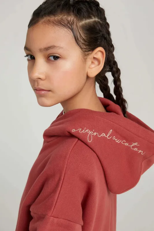 Hoodie Long col croisé pour enfant sold by Au Coton