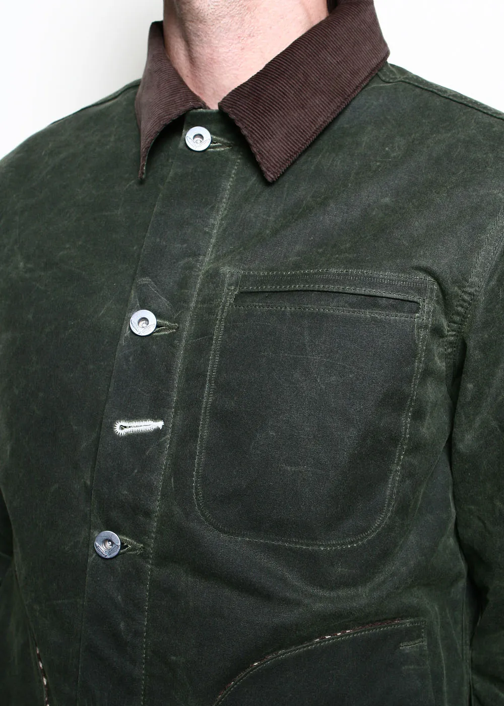 Supply Jacket // Lined Olive Ridgeline Wool Dot sold by Rogue Territory product image thumbnail 4